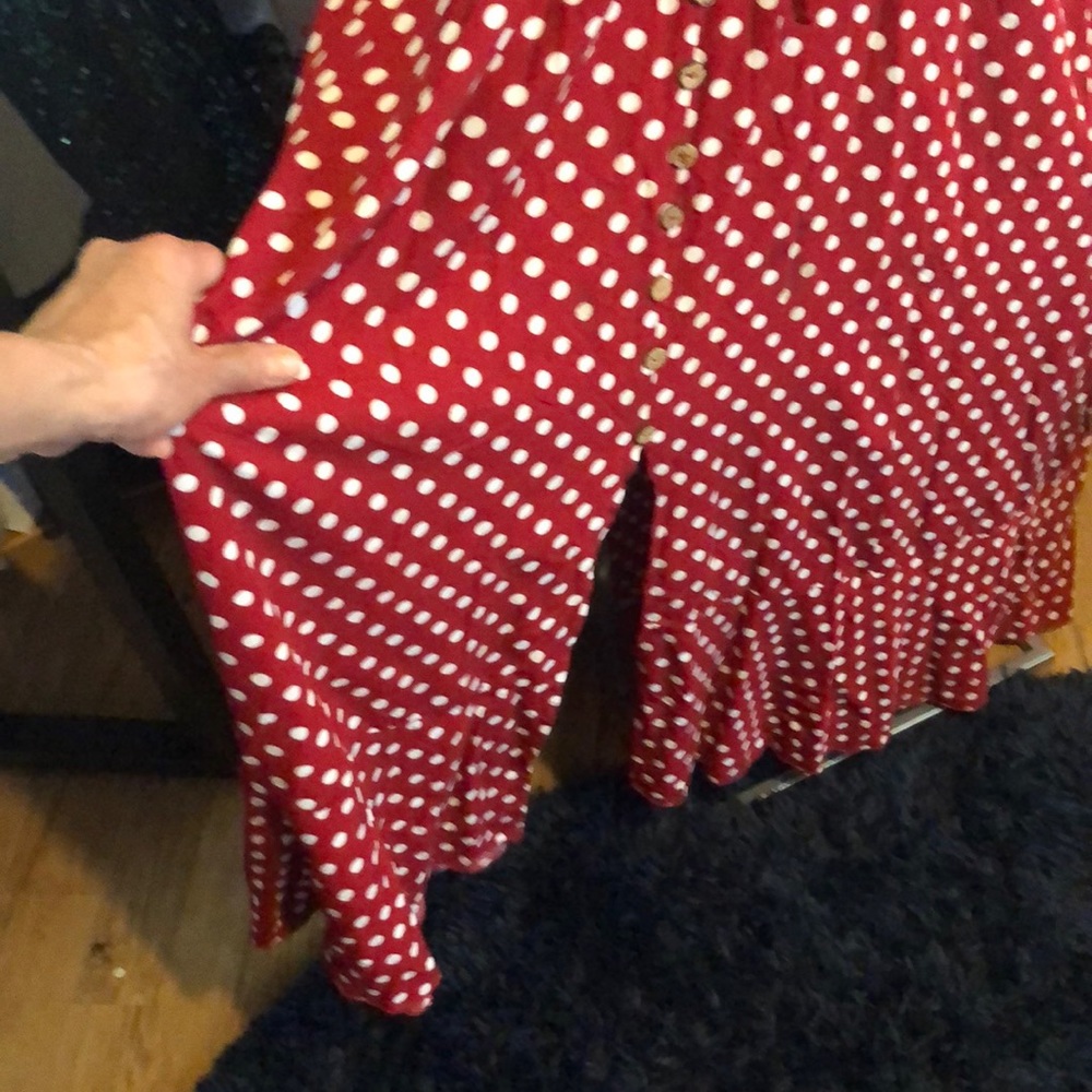 Red maxi dress with white polka dots.🌸🌺🌼🌿NWT - Picture 5 of 7